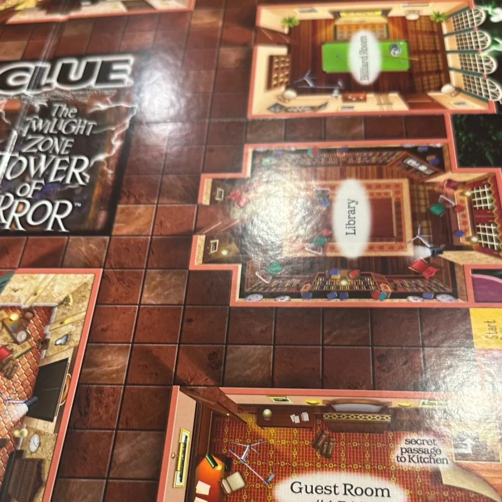 Disney Clue Twilight Zone Tower of Terror board Game replacement pieces read